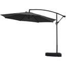 3M Large Banana Cantilever Patio Parasol For Outdoor Sunshade And Rain With Fillable Base On Wheels