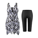 2 Piece Tankini Swimsuit With Double Shoulder Straps