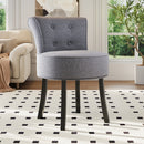 Livingandhome Upholstered Vanity Stool Makeup Dressing Chair