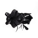 Black Vintage Satin Fascinator With Headband