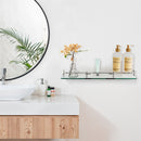 Lifeideas Modern Wall-Mounted Glass Organizer Shelf