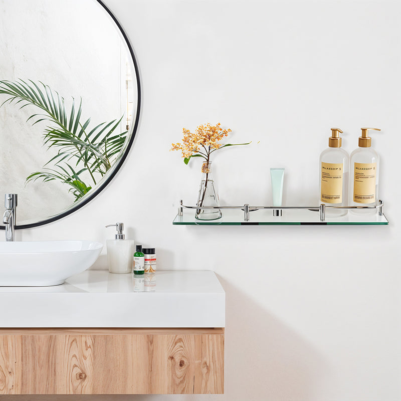 Lifeideas Modern Wall-Mounted Glass Organizer Shelf