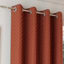 Enhanced Living Tokyo Orange Eyelet Thermal Noise Reducing Dim Out Curtains - Pair