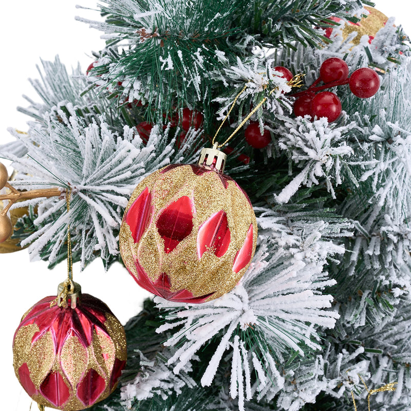 Lifeideas 2-Pack Artificial Christmas Trees with LED Lights and Decorations