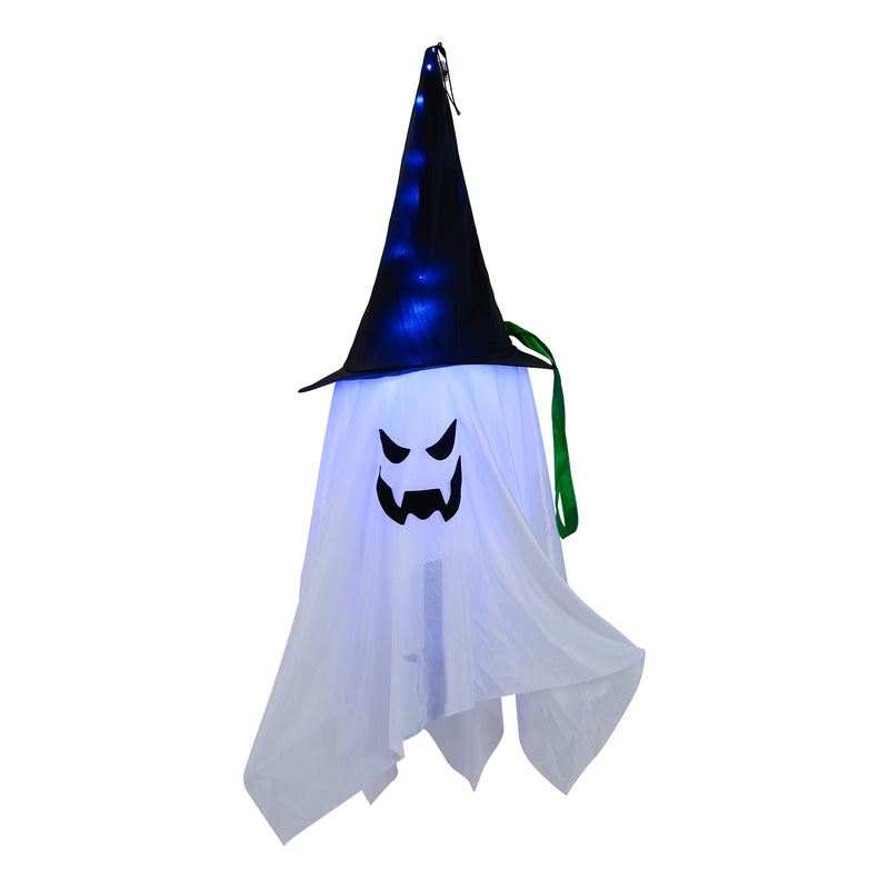 LED Halloween Ghost Witch Hat Set