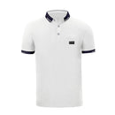 Turn Down Collar Short Sleeve Polo Shirt - White