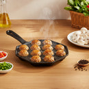 Breeins 12-Hole Cast Iron Takoyaki Pan
