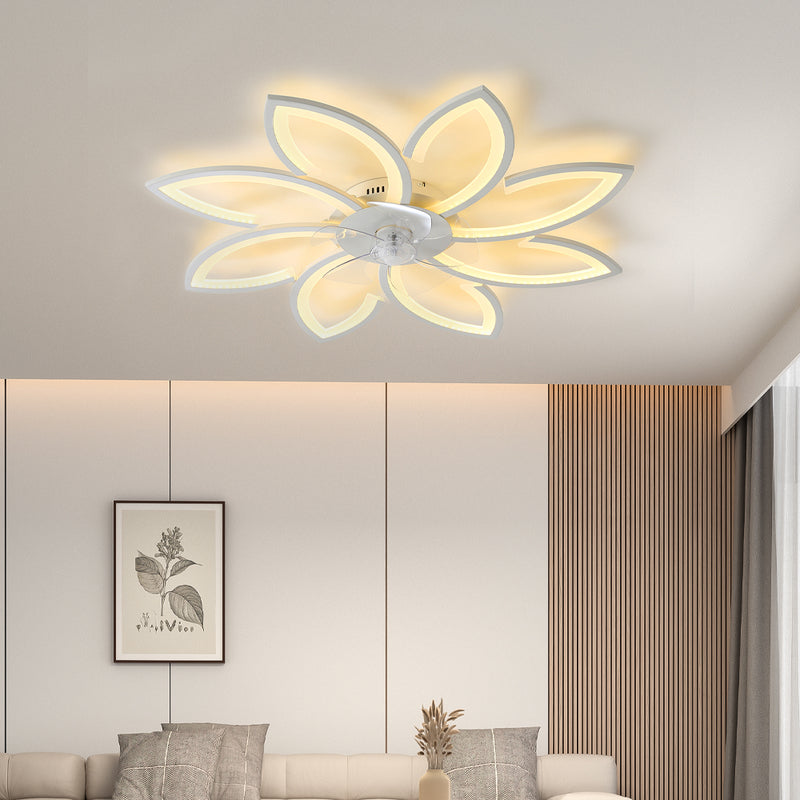 Cottonfy UK Stylish Flower Shape LED Ceiling Fan