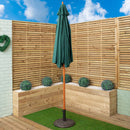 Samuel Alexander 2.7m Outdoor Wooden Garden Parasol Sun Shade with Carry Bag in Green
