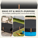 AIYAPLAY Sandbox Cover, Square Sandpit Cover with Drawstring & Elastic Band