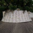 Samuel Alexander KD Willow Christmas Tree Skirt Wicker Rattan White Wash