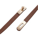 Sliding Adjustable Alloy Buckle PU Leather Belt