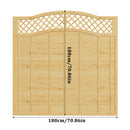 Breeins 6x6ft Lattice Top Wooden Garden Fence Panel