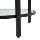 Livingandhome Round Tempered Glass Side Table