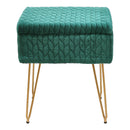 Livingandhome Upholstered Rectangle Storage Footstool