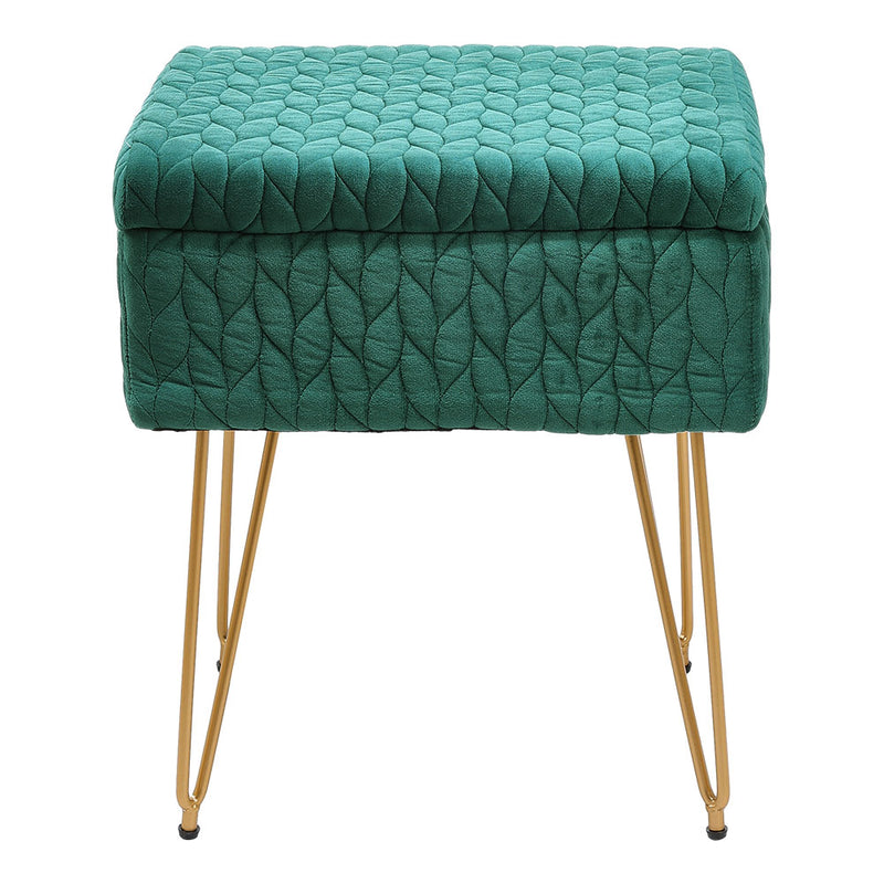 Livingandhome Upholstered Rectangle Storage Footstool