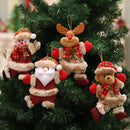 Lifeideas 4-Piece Christmas Tree Ornament Set â?? Snowman, Santa, Elk & Bear