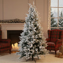 Lifeideas Flocked PE Christmas Tree with X-Frame Stand