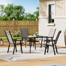 Breeins 4-Seater Garden Table and Folding Chairs Set