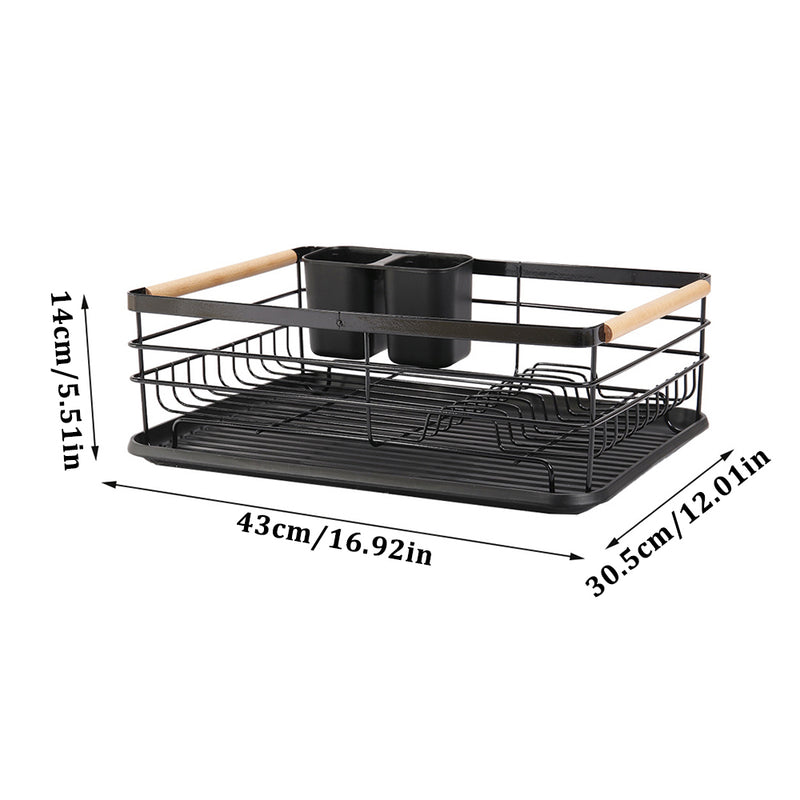 Livingandhome Black Iron Dish Drainer