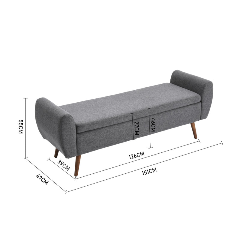 Livingandhome Modern Linen Storage Bench