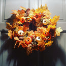 Rustic Fall Maple Leaf Pine Cone Wreath