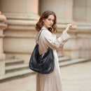 Modishion PU Leather Shoulder Bag Handbag Tote with Zipper Pouch