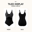 V-Neck One-Piece Swimsuit