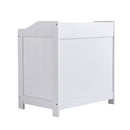 Livingandhome White Wooden Lift-Top Toy Storage Chest