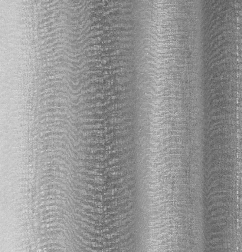 Pair of Crete Silver Luxury Linen Look Sheer Panels with Eyelet Header