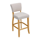 Livingandhome Set of 2 Linen Bar Stool Bar Height for Kitchen Island Cafe