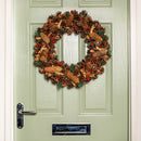 Winter Spice Hanging Christmas Wreath with Pine Cones Berries & Dried Fruit