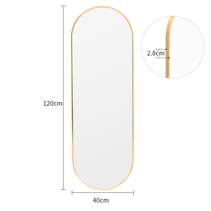 Cottonfy UK Oval Metal Full Length Wall Mirror