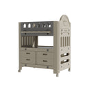 Kidkid Mobile Baby Changing Table with 4 Drawers and Storage Shelf