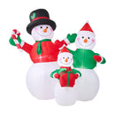 Lifeideas 6ft Christmas Inflatable Snowman Family Decorations with LED Lights