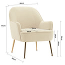 Livingandhome Elegant Upholstered Lounge Chair