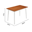 Livingandhome Solid Wood Rectangular Dining Table