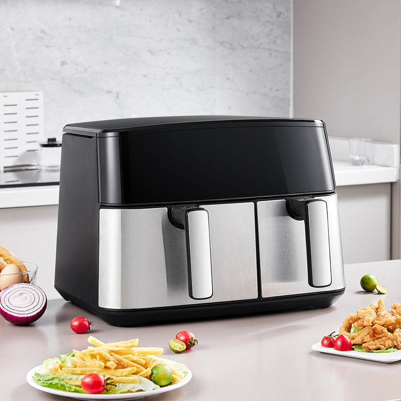 Livingandhome 6.5L+3.5L Touch Screen Dual Basket Air Fryer