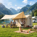 Outsunny Inflatable Tents 4 Season for 6-8 Person Khaki