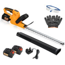 Outsunny Cordless Hedge Trimmer With 51cm Blade, Brushless Motor
