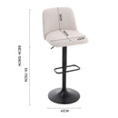 Livingandhome Pair of Swivel Counter Stools with Cushion