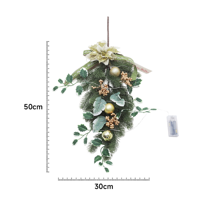 Lifeideas Christmas Swag LED Lights Holiday Decor