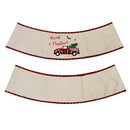Livingandhome Burlap Merry Christmas Tree Skirt Collar