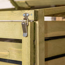 2.02m x 1.22m Large Wooden Outdoor Garden Triple Wheelie Bin Store Storage for 3 Bins
