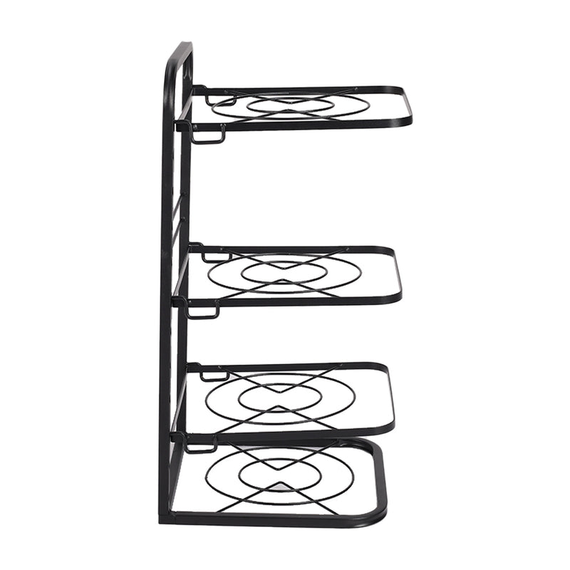 Livingandhome Kitchen Pot Pan Organizer Rack Adjustable Cookware Holder Stand