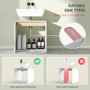 HOMCOM Under Sink Cabinet, Bathroom Sink Cabinet for Basin without Pedestal