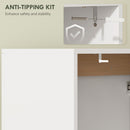 HOMCOM Under Sink Cabinet, Bathroom Sink Cabinet for Basin without Pedestal