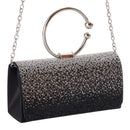 Modishion Rhinestone Evening Clutch Bag With Crossbody Shoulder Chain