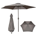 Samuel Alexander 2.7m Havana Garden Patio Parasol with Crank Handle in Grey