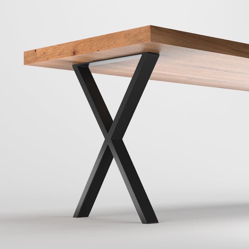 Cottonfy UK Set of 2 Metal X-Shaped Legs for Tables Desks DIY